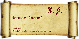 Nester József névjegykártya