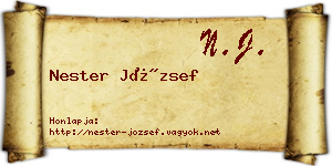 Nester József névjegykártya